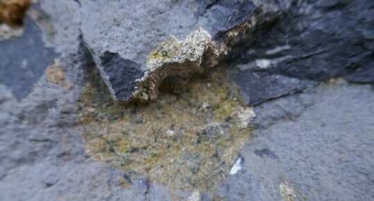 Nodule de péridotite dans les basaltes de Montferrier sur Lez