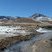 Cours d'eau chaude, devant le volcan Tatio