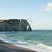 Vue vers le nord-ouest des falaises d'Etretat