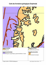 Carte géologique région mine de graphite de Graphmada