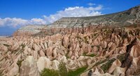 Vallée rouge(Red Valley), paysage d'ignimbrite de la Cappadoce