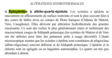 Episyénites à Albites