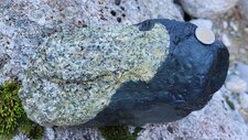 Xénolithe de Basalte sur Granodiorite