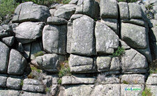 Réseau de fractures dans un massif de granite