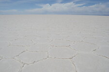 Croûte solide à la surface du salar