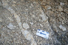 Filon de quartz dans gneiss œillé de l