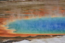 Source hydrothermale du Grand Prismatic, Yellowstone.