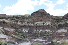 Coupe dans la formation Horseshoe, badlands à Royal Tyrrell Museum