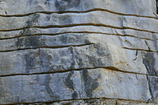 Bancs calcaires du jurassique supérieur, gorges de la Vis