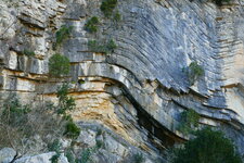 Plis dans les calcaires jurassiques des gorges de la Vis
