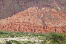 Formation de grès rouges érodés le long du Rio Belén.