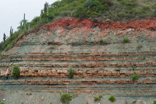 Dépôts détritiques, Cuesta del Obispo, Argentine.