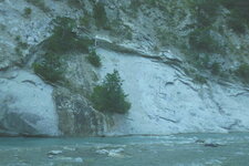 Gypse triasique dans les gorges de l