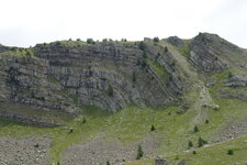 Plis et faille dans la nappe du flysch à helminthoïdes vers le lac du Crachet