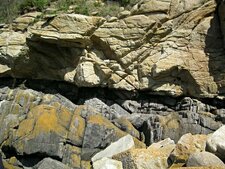 Zone de contact entre le granite de La Clarté et son encaissant sédimentaire