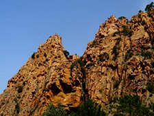 Calanches de Piana formées dans un granite alcalin.