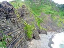 Flysch à Gaztelugatxe (Pays Basque)