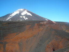 Cratère Navidad et volcan Lonquimay