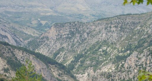 La clue de Barles - vue de dessus