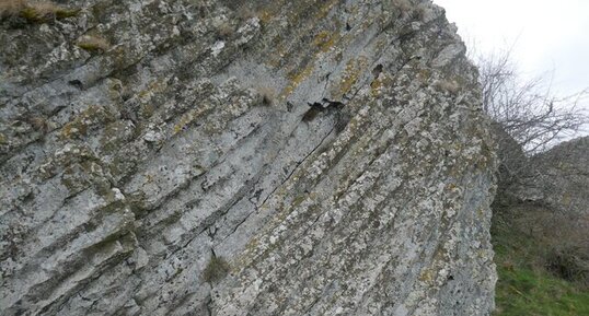 Prismations volcaniques au sein des basaltes du Rocher du Brion