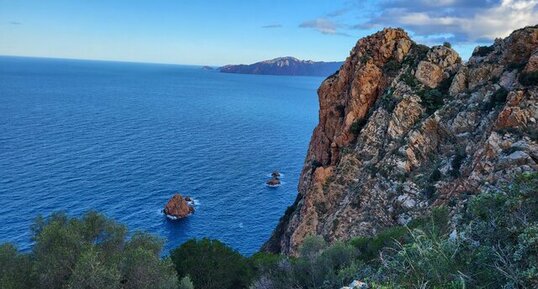 Corse - Piana - Capu Rossu - Granite Perthitique à Arfvedsonite