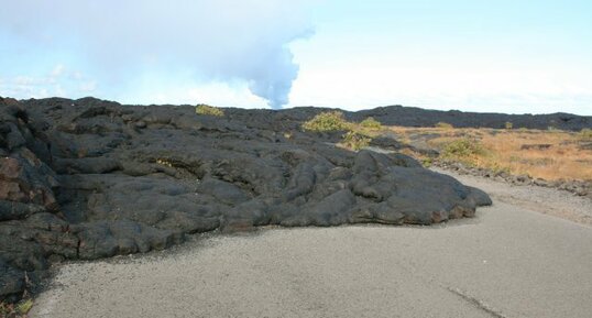 coulée de lave pahoehoe issue du Pu'u'O'o