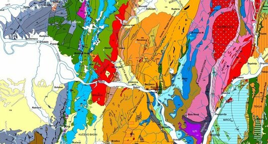 carte géologique de la région des Portes de Fer