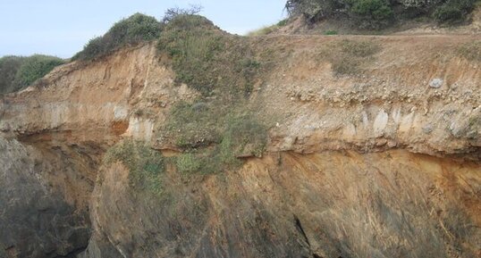 Niveau de plage suspendu à la pointe du Payré