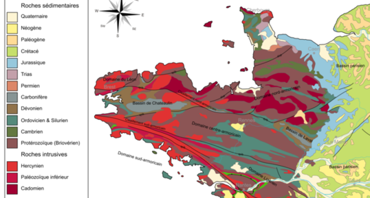 Carte géologique du massif armoricain
