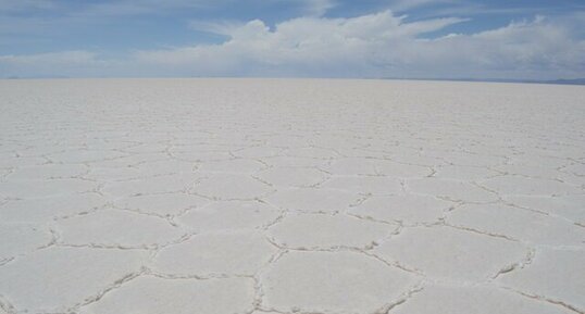 Croûte solide à la surface du salar