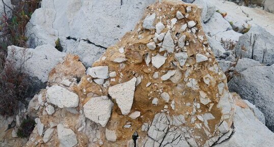 Brèche dans les calcaires du Cap Ferrat