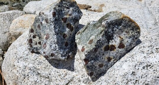 Corse - Bocognano - Granodiorite à Grenats