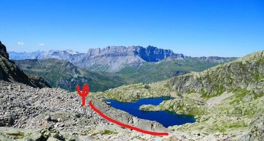 Plan de faille du Lac Cornu (Massif Aiguilles Rouges, Chamonix)