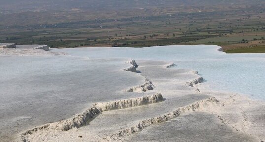 Vasques en Travertin de calcite hydrothermale