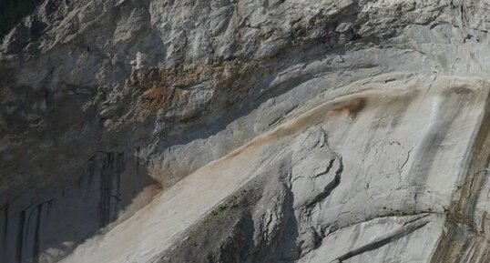 Détail de l'effondrement gypseux de la Mouthe