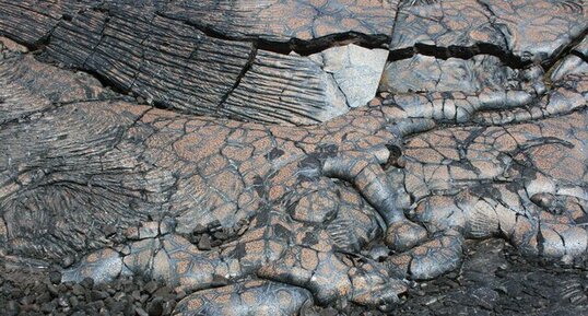 Lave pahoehoe, Kilauea, Hawaii