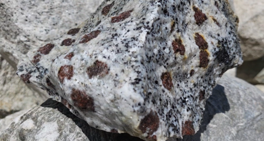 Corse - Bocognano - Granodiorite à Grenats
