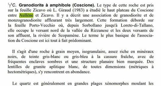 Corse - Aullène - Coscione - Granodiorite à amphibole