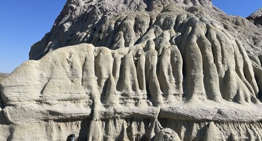 Figures d'érosions visibles dans les Badlands canadiennes