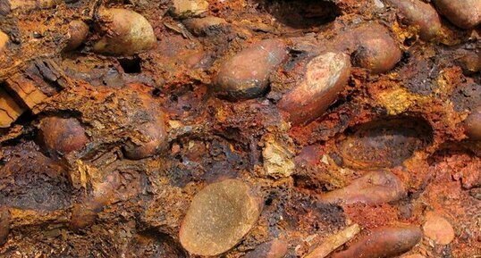 Conglomérat d'une plage fossile