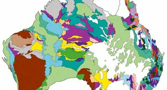 Carte géologique de l'Australie