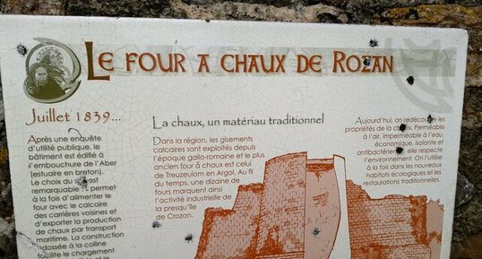 Four à chaux de Rozan - panneau explicatif