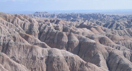 Paysage d'érosion de "badlands", Badlands N. P.