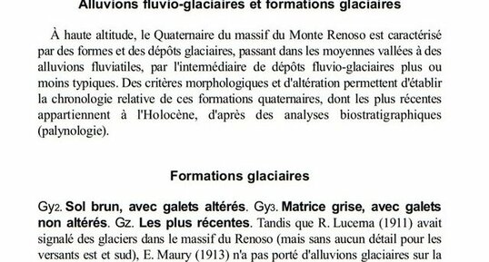 Corse - Bastelica - Mezzaniva - Formations Glaciaires