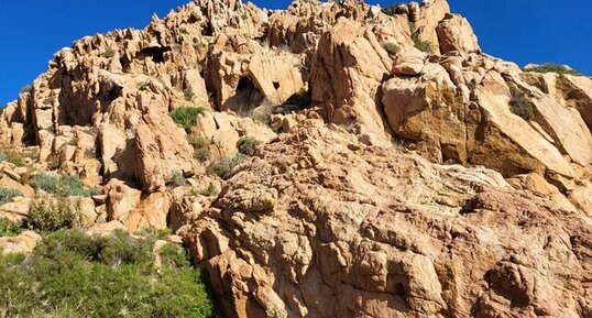 Corse - Piana - Capu Rossu - Granite Perthitique à Arfvedsonite