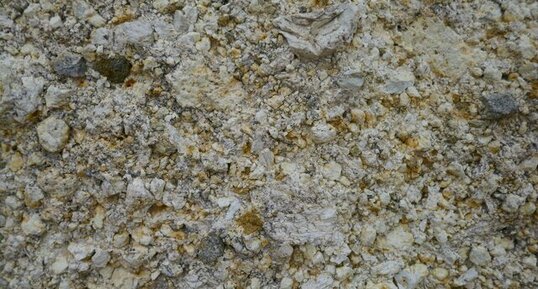 Détail d'une ignimbrite de la Cappadoce dans la vallée des Moines