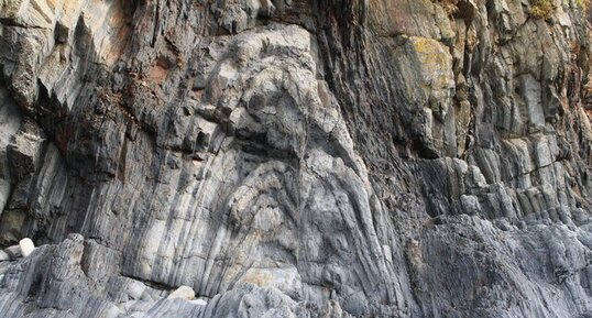 Plis dans les schistes rubanés briovériens