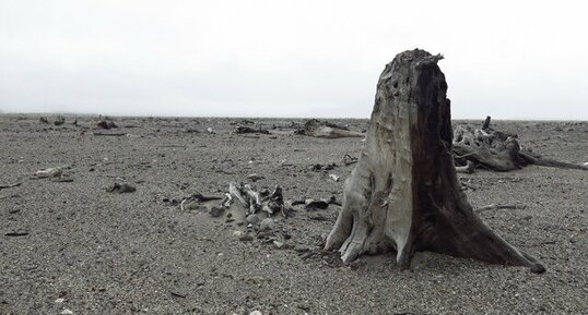 Lahar de l'éruption de mai 2008 à Chaitèn.