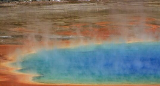 Source hydrothermale du Grand Prismatic, Yellowstone.