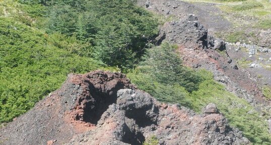 Spatter cone ou Hornitos sur le Villarrica